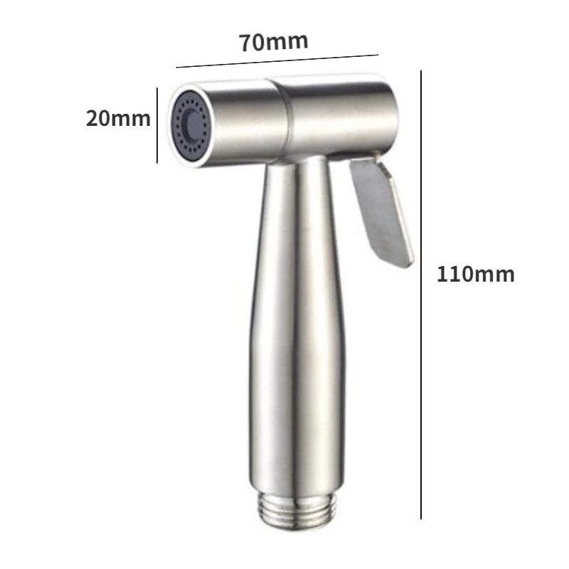 Handheld Toilet Bidet Faucet Sprayer Stainless Steel Bathroom Bidet Spraye Set Hand Sprayer Shower Head Self Cleaning No Punch