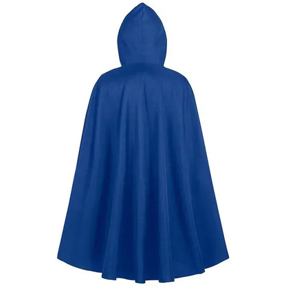 Adult Unisex Short Renaissance Hooded Cape Velvet Archer Hunter Cloak Victorian Capelet Medieval Hobbit Halloween Costume