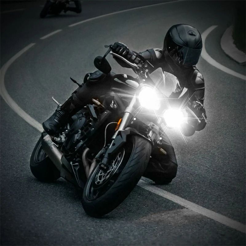 1/4 unidades Farol de motocicleta Luz de trabalho Spot Light 6 LED Auxiliar Farol de motocicleta Lâmpada de neblina de moto Scooter Lâmpadas modificadas