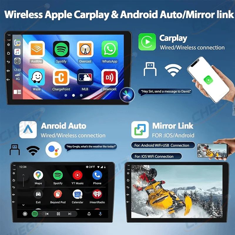 7/9/10'' 2 Din Android 13 auto Car Radio 64G Multimedia Video Universal Stereo Carplay gps For Volkswagen Nissan Hyundai Kia toy