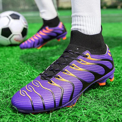 Men Match Non Slip Football Boots Cleats Indoor Outdoor Soccer Shoes Sport Training Long Spikes FG/TF Boys Futsal Comfortable