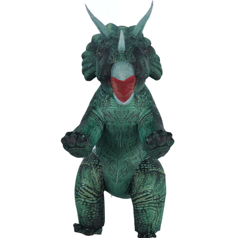 Inflatable Dinosaur Costume Blow Up Triceratops Costumes for Adults Fancy Dinosaur Party Halloween Cosplay Costume