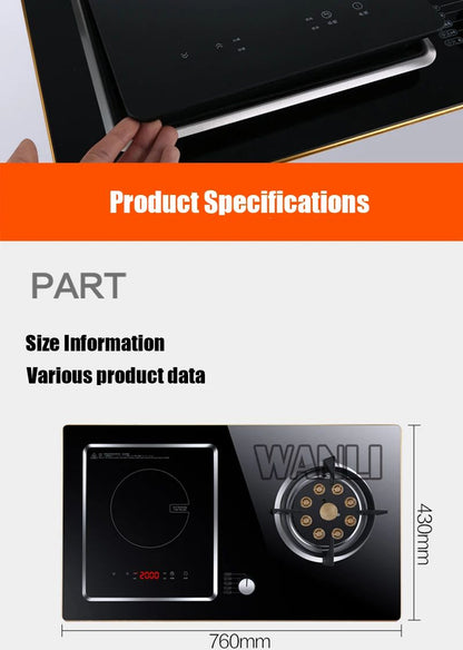 Desktop 220v Household Built-in Electric Dual-purpose Gas Stove Induction Cooker Natural Gas/Liquefied Petroleum Gas Single-burn