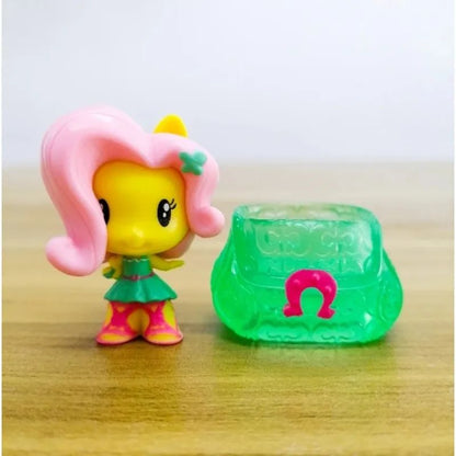 Hasbro Q-Version My Little Pony Twilight Sparkle Pinkie Pie Rainbow Dash Fluttershy Boneco de Ação Presentes Brinquedo Modelo Colecionável