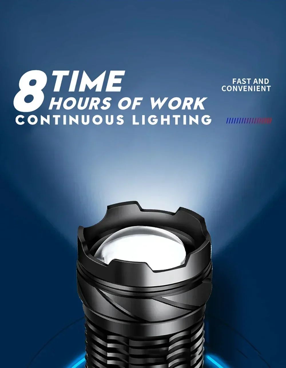 High Power White Laser LED Flashlight Built-in Battery USB Rechargeable Strong Light Tactical Torch Outdoor Camping Hiking Lamp