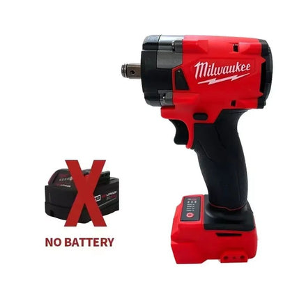 2025 Chave de Fenda sem Escova Milwaukee Furadeira de Impacto Elétrica sem Fio 1/2 para Reparo de Caminhões e Carros Recarregável para Ferramentas a Bateria