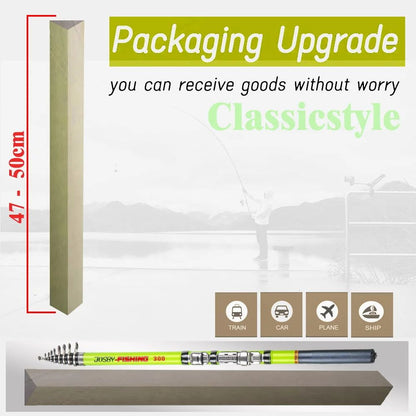Telescopic Rock Fishing Rod Carbon Fiber Carp Travel Feeder Pole Super Short Pesca Portable Accessories 1.5/1.8/2.1/2.4/2.7/3.0