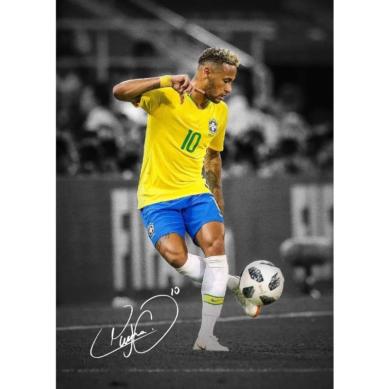Modern Soccer Sport Player Portrait Poster Print Football Play Picture Canvas Painting Wall Art for Living Room Home Decor Mural
