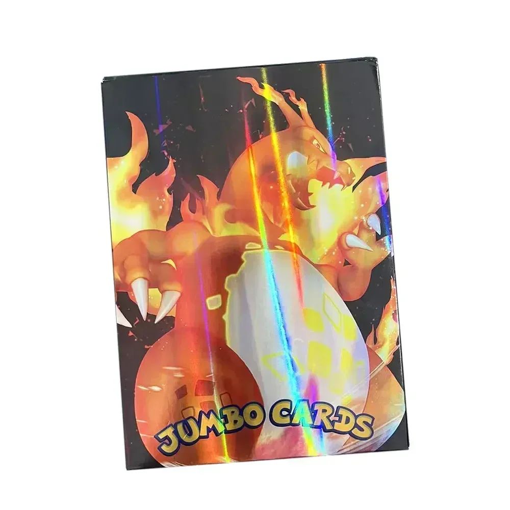 Pokemon 21*15cm Cartas Grandes Arco-Íris Pacote Vstar Letras Gigantes Jumbo Espanhol Alemão Francês Vmax GX Arceus Charizard Carta Rara