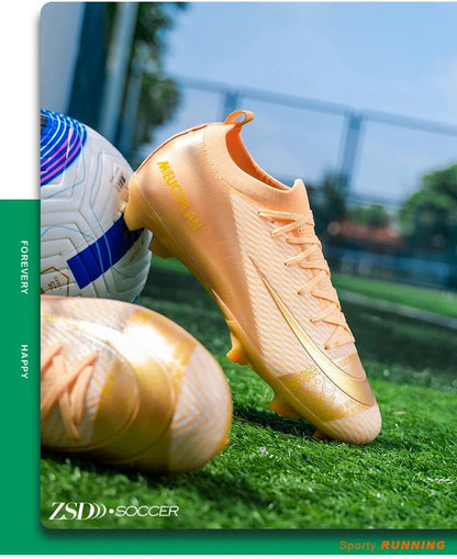 New Men's Football Boots Training Cleats Sneakers Soccer Shoes Wholesale FG Top Quality Non-Slip Drop Shipping Unisex Adult