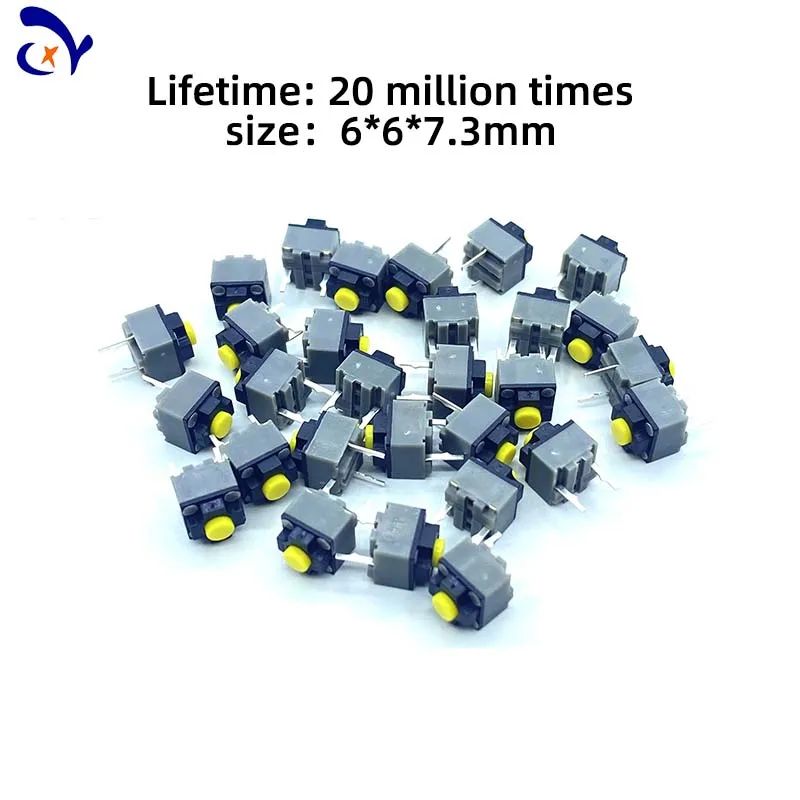 5PCS/10PCS KAILH 6 * 6 * 7.3mm Square Silent Mouse Micro Switch Thundersnake Logitech M330M220M590 Button Accessory