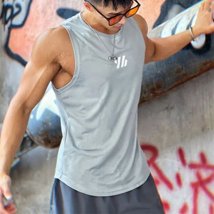 2025 newest Summer Gym Vest High Quality mesh Shirt Sleeveless T-shirts Men Tank Tops Fitness Sports Vest men casual Clothing