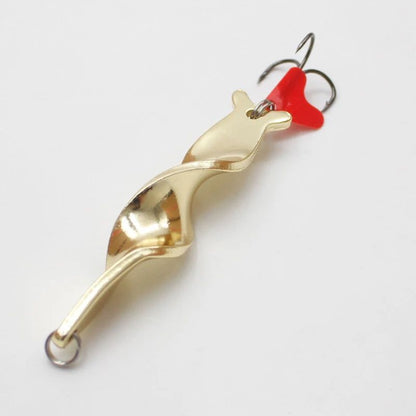 1PC Trolling Spinning Espiral Long Cast Colheres Isca de Pesca Girador 7g10g14g21g28g Parafuso Rotação Jigbait de Metal Lantejoulas de Coração Vermelho