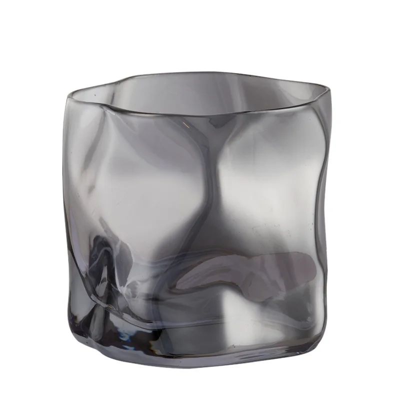 Copo de uísque cinza-fumaça 190ml, copo Old Fashioned de base pesada, conjunto de presente para bar, caneca de cerveja de cristal, direto da fábrica