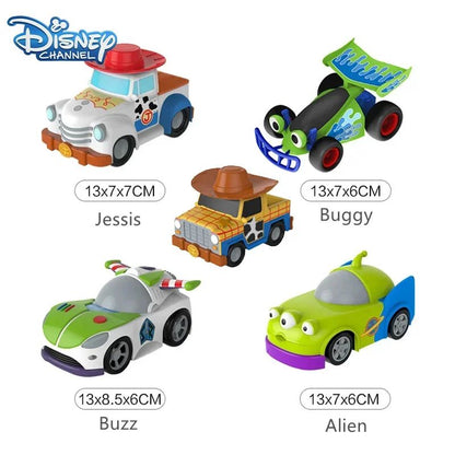 13cm Disney Pixar Toy Story Inercial Woody Buzz Carro de Fricção Boneco de Simulação Brinquedos para Desenvolvimento do Interesse Infantil
