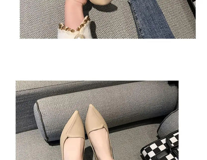 Simple Solid Coloured Women's Flats Classic Fashionable Style Pointed Toe Suitable for Business Office Comfortable To Wear