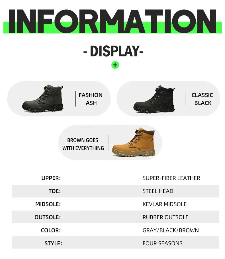 Botas de segurança masculinas à prova d'água, indestrutíveis, com biqueira de aço, anticorte, resistentes a perfurações, sapatos de segurança para motociclistas, Botas Para Hombre
