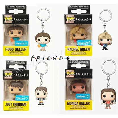 Chaveiro Funko Pocket Pop Friends RACHEL GREEN ROSS GELLER JOEY MONICA Chaveiros Figuras de Brinquedo Coleção Modelo Figura de Vinil