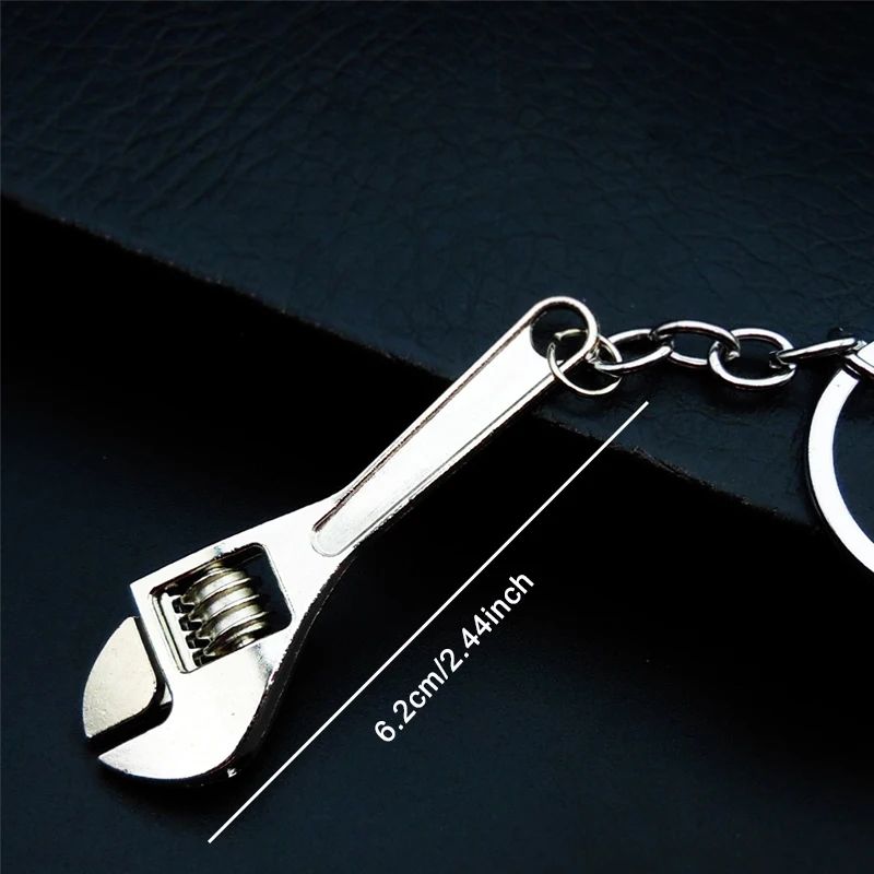 1 Chave inglesa multifuncional mini, Chave de boca mini, Ferramenta manual portátil, Chave inglesa de mandíbula, Chaveiro, Ferramenta de chave ajustável