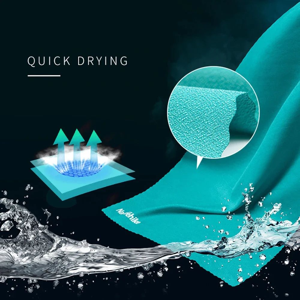 Naturehike Quick Dry Microfiber Towel,Breathable Portable Swimming Travel Towel,Portable Ultralight Camping Hiking Bath Towels