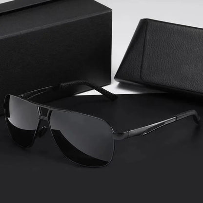 1PC Top Aluminum Magnesium Square Polarized  Photochromic Sunglasses Men Sun Glasses Safety Driving Oculos De Sol Masculino
