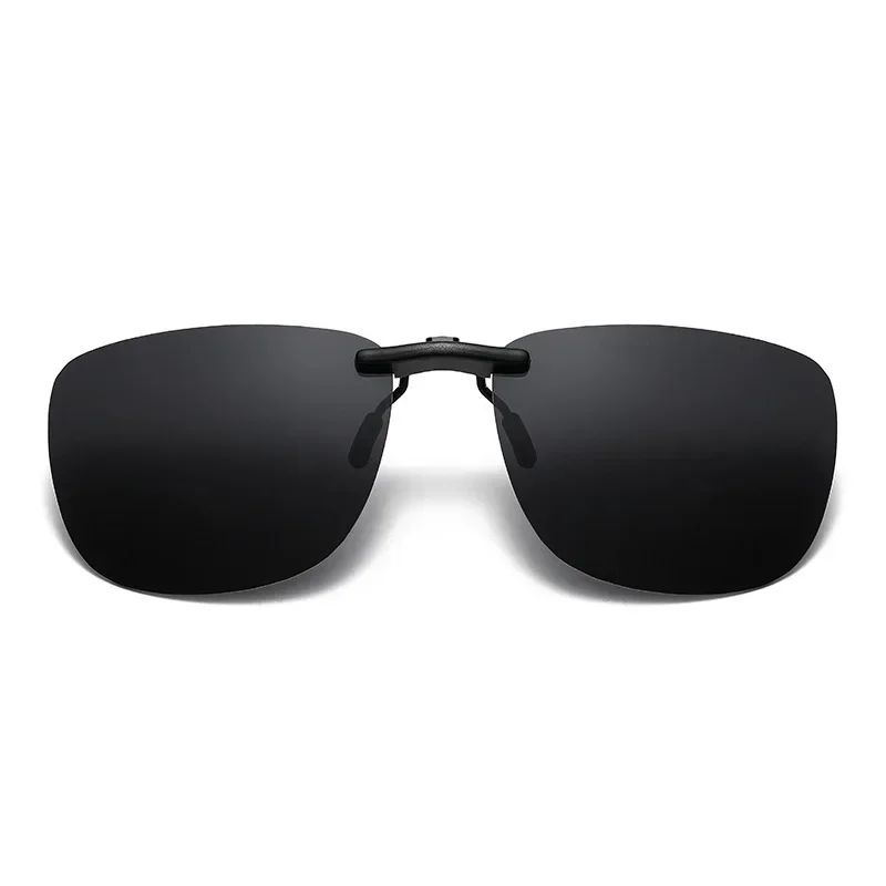 Square Clip on Sunglasses Women Polarized Black Lens UV400 Night Vision Driving Men Goggles Clips Anti Glare Vintage Glasses