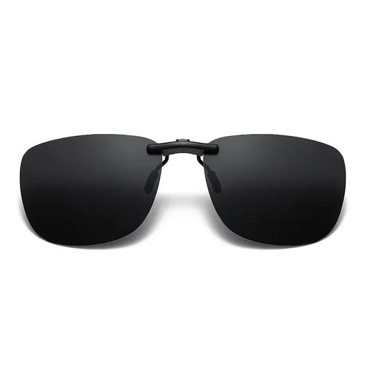 Square Clip on Sunglasses Women Polarized Black Lens UV400 Night Vision Driving Men Goggles Clips Anti Glare Vintage Glasses