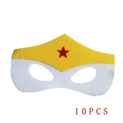 32/28/10 Pcs/Lot Superhero Mask Cosplay Christmas Halloween  Carnival Party Props  Birthday Felt  Masquerade