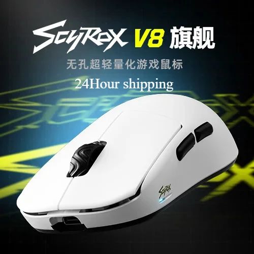 Scyrox V8 36g Ultra-Light Wireless Gaming Mouse Tri-Mode 30000DPI PAW3950 Sensor RGB Macro FPS Esports Lightweight Mouse Gifts