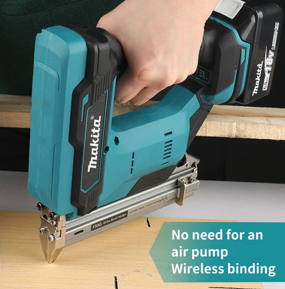 Pistola de Prego Makita a Bateria: Pregos de 10-30mm, Capacidade de 100 Pregos, Bateria de 22900mAh, Vibração de ≤2,5m/s², Alta Velocidade e Baixo Ruído para Trabalhos em Madeira