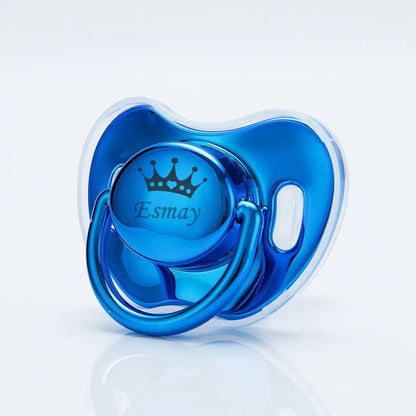 MIYOCAR personalized any name Metallic color pacifier dummy BPA free unique gift for new born baby shower