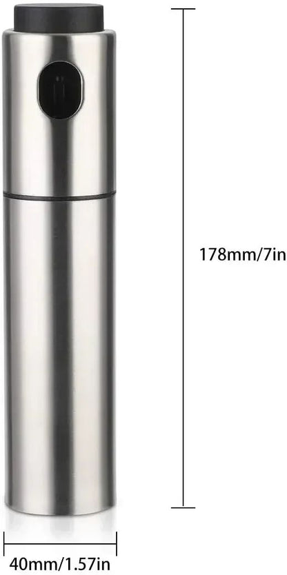 Difusor de spray de azeite para churrasco em aço inoxidável 304 de 100ml para cozinha, garrafa dispensadora, recipiente de esguicho, panela de injeção de vinagre/combustível