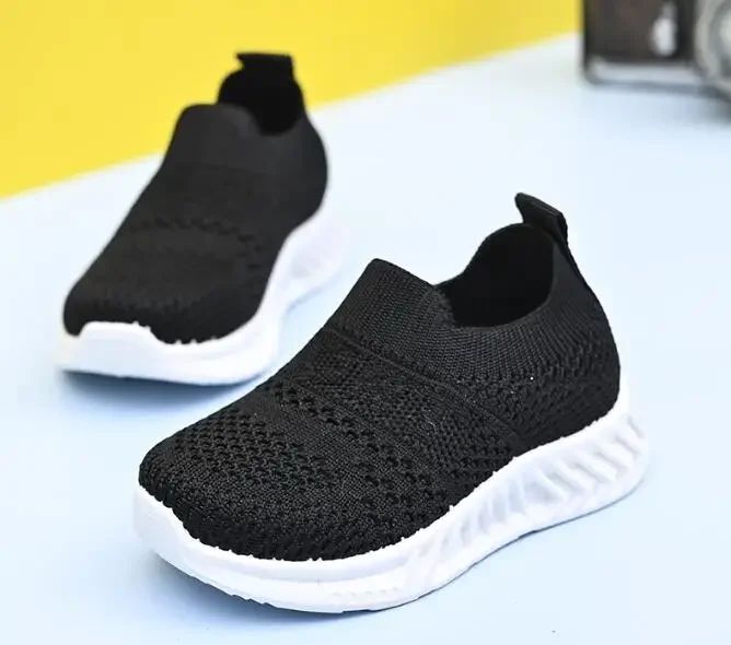 Baby Sneakers 2025 Fashion Children Flat Shoes Infant Kids Baby Girls Boys Solid Stretch Mesh Sport Running Sneakers Shoes