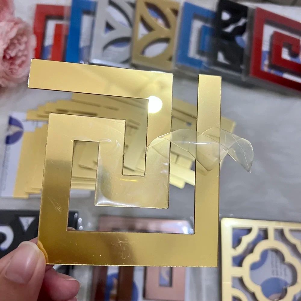 12pcs 20x5cm Acrylic Mirror Sticker Ceiling Edge Strip Self Adhesive Waist Line Wall Stickers for Living Room Corner Wall Decor