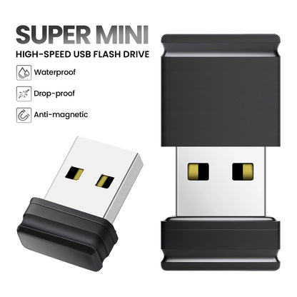 Mini Pen Drive USB Super Criativo para Presente Empresarial 64GB Capacidade Real Memory Stick 32GB Pendrive Preto U Disk 16GB 8GB