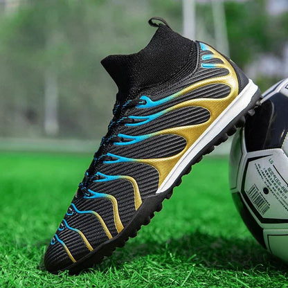Men Match Non Slip Football Boots Cleats Indoor Outdoor Soccer Shoes Sport Training Long Spikes FG/TF Boys Futsal Comfortable