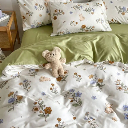 Jogo de Lençóis Florais Rosa Macio Ins Solteiro Casal Queen Capa de Edredom Lençol de Elástico Fronhas Meninas Casa Total Roupa de Cama