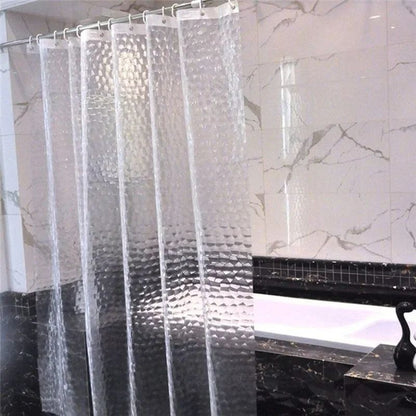 1PCS 180x180cm Cortina de Banho 3D Transparente Mais Grossa Impermeável