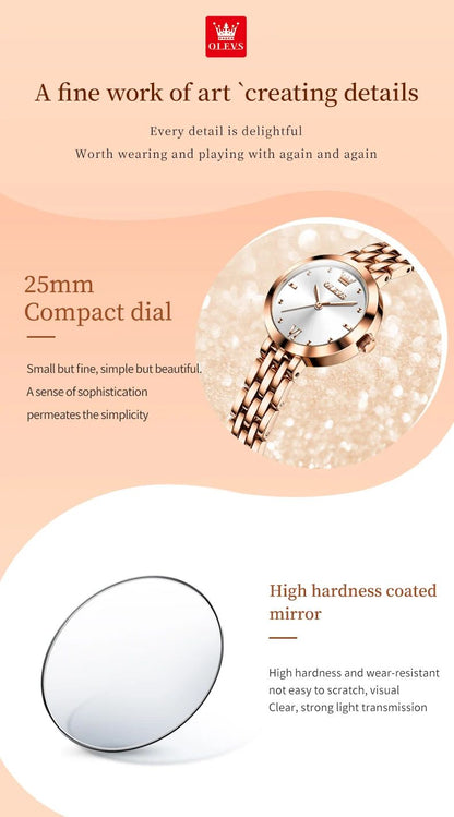 OLEVS 9992 Luxury Women's Watches Elegant Luxury Gold Watch for Women Quartz Waterproof Wristwatches Ladies Relojes Para Mujer
