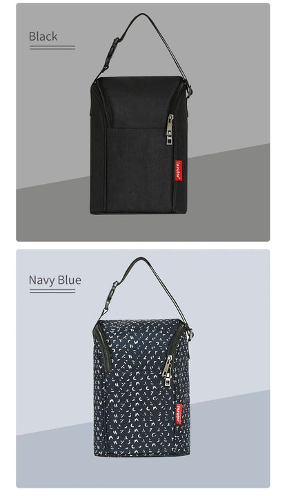 New Portable Mother Feeding Bottle Bag Heat Insulation Lunch Bags Leak-proof Breast Milk Cooler Bag with Stroller Hanging Design