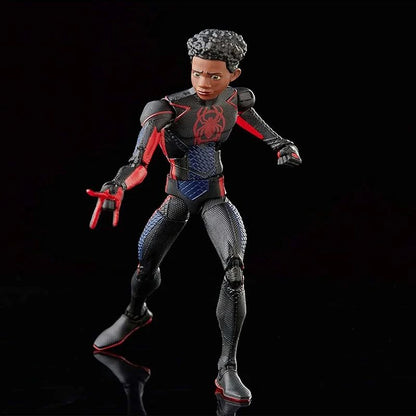 Marvel Legends Spider-Man: Através do Aranhaverso Miles Morales Boneco de Ação Colecionável em Escala 1/12 com Base