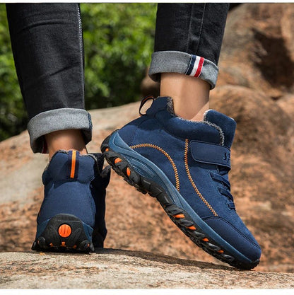 Waterproof Winter Men Boots Suede Warm Snow Outdoor Sneakers Boots Men Work Casual Shoes High-top Non-slip Ankle Boots