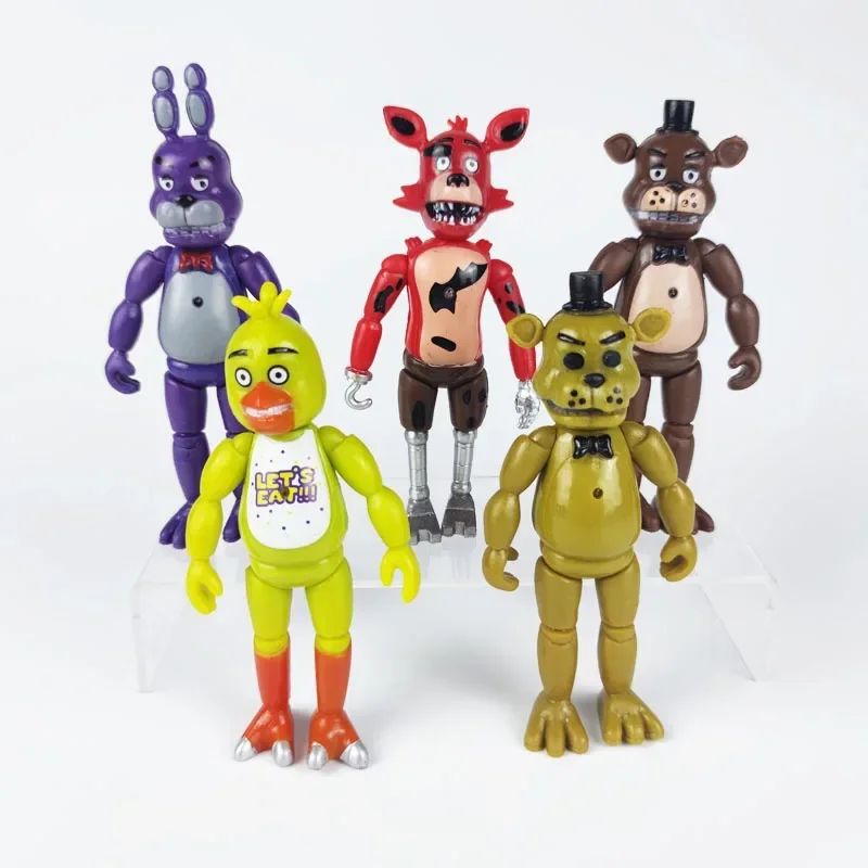 5-6 unidades/conjunto FNAF Security Breach Bonecos de Ação Articulados Destacáveis Bonnie Foxy Fazbear Urso Brinquedos de Boneca