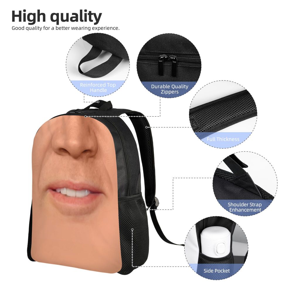 Custom Nicolas Cage Meme Laptop Backpack Women Men Basic Bookbag for College School Student Funny Bags