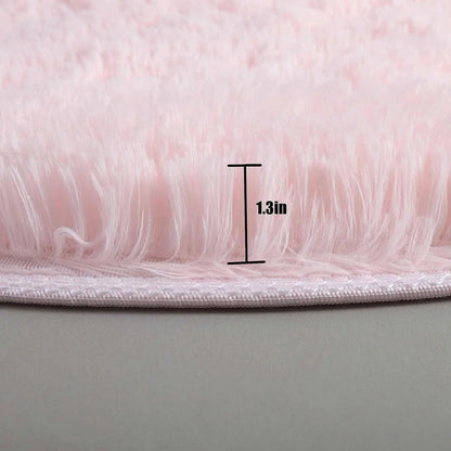 Super Soft Plush Round Rug Mat Fluffy White Carpets For Living Room Home Decor Bedroom Kid Room Decoration Salon Thick Pile Rug
