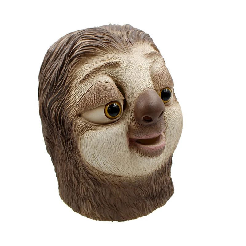 2026 Sloth Latex Mask Sloth Mask Nick Wilde Latex Full Head Animal Mask XMAS Party Cosplay Costume Prop Accessories Toy Gift