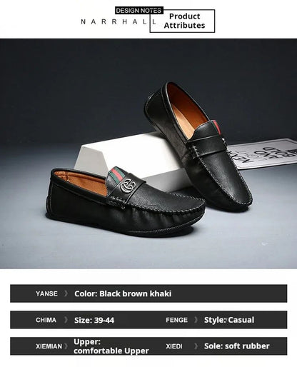 Men Driving Shoe Leather High Quality Breathable Slip on Men Casual Shoes Comfortable Light Men Loafers Formal Men Dress Shoes