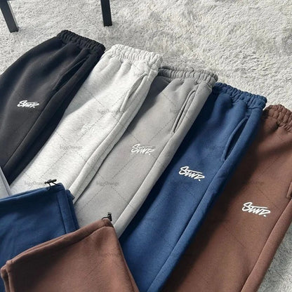 Calça de Moletom Larga Y2K com Estampa de Letras Estilo Streetwear Retrô Americano Harajuku para Mulheres e Homens, Calça de Cintura Alta da Moda, Roupa de Rua Masculina