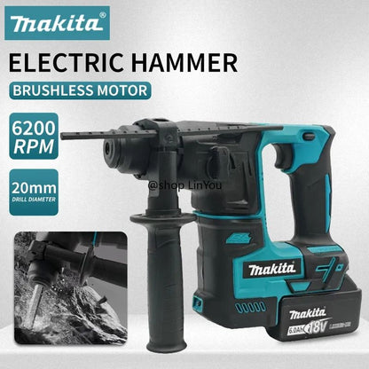 Martelo Elétrico Makita Original HR140D Brushless 18V Bateria de Lítio Martelo Sem Fio Furadeiras Sem Fio Ferramentas Elétricas Makita 18v