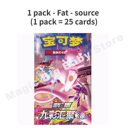 Cartas Pokémon Originais Jogo de Troca PTCG Reunião de Nove Cores Peng&Yuan Espada&Escudo Chinês 6.0 Ibrahimovic Presente Infantil